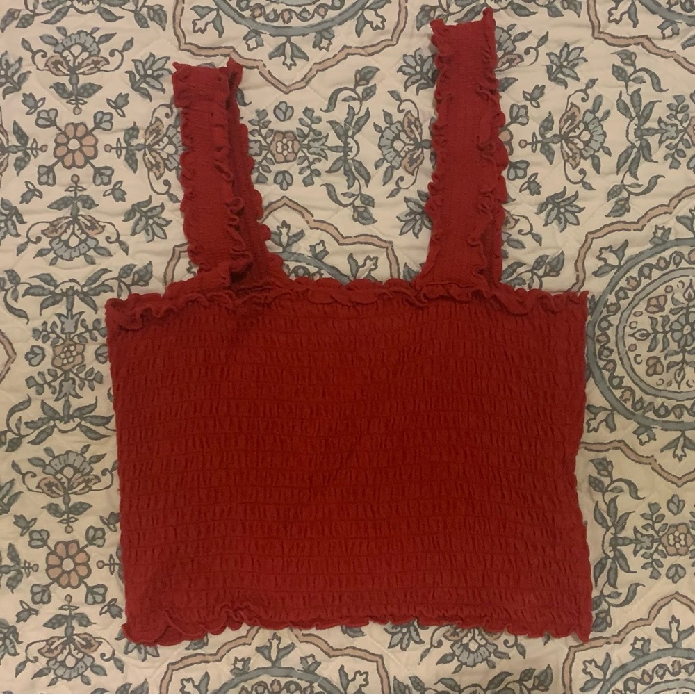 HOLLISTER Red Cropped Tank